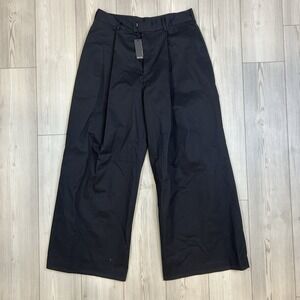 NWT THE KIT Size 18 Leigh Trouser Pleated High Waist Wide Leg Navy Blue